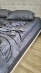Комплект постільної білизни Stripe LUX GRAY SHADOW 1/1см - фото 3