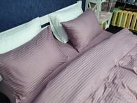 Комплект постільної білизни Stripe LUX LIGHT PLUM 1/1см - фото 9