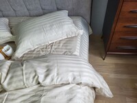 Комплект постільної білизни Stripe PREMIUM, BEIGE 2/2см - фото 10