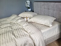 Комплект постільної білизни Stripe PREMIUM, BEIGE 2/2см - фото 12