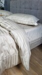 Комплект постільної білизни Stripe PREMIUM, BEIGE 2/2см - фото 5