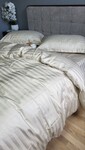 Комплект постільної білизни Stripe PREMIUM, BEIGE 2/2см - фото 8