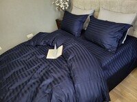 Комплект постільної білизни Stripe PREMIUM, BLUE BERRY 2/2см - фото 4