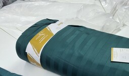 Комплект постельного белья Deep Emerald, Страйп сатин, полоска 2 см, ТМ Комфорт-текстиль - фото 3