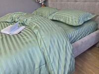 Комплект постільної білизни Garden Mint Страйп Сатин PREMIUM 22 см - фото 5
