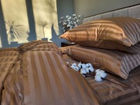 Комплект постельного белья Stripe PREMIUM, HONEY BEIGE 2/2см - фото 9