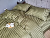 Комплект постільної білизни Stripe PREMIUM, KHAKI 2/2см - фото 8
