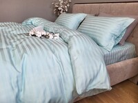 Комплект постільної білизни Stripe PREMIUM, LAGOON 22см - фото 4