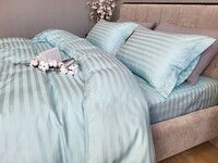 Комплект постільної білизни Stripe PREMIUM, LAGOON 22см - фото 9
