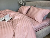 Комплект постільної білизни Stripe PREMIUM, POWDER PINK 2/2см - фото 14