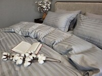 Комплект постельного белья Stripe PREMIUM, SILVER STONE 2/2см - фото 8