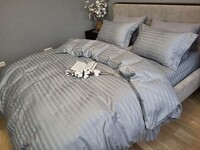 Комплект постельного белья Stripe PREMIUM, SILVER STONE 2/2см - фото 9