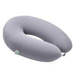 U-подібна подушка для вагітних та годування SeiDesign 30 x 190 см, трикотаж, гіпоалергенна, бавовняна наволочка на блискавці, сіро-бежева - фото 11