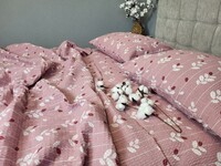 Комплект постільної білизни Вербена рожевий, GOFRE - фото 1