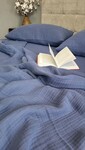 Комплект постельного белья Navy Blue, Муслин четырехслойный, 100 Хлопок, ТМ Комфорт-текстиль - фото 5