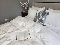 Комплект постільної білизни White, Варена бавовна LUXURY, ТМ Комфорт-текстиль - фото 2