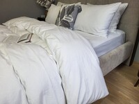 Комплект постільної білизни White, Варена бавовна LUXURY, ТМ Комфорт-текстиль - фото 7
