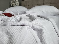 Комплект постельного белья White из четырехслойного муслина, 100 хлопок, ТМ Комфорт-текстиль - фото 2