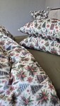 Комплект постільної білизни Ялинкихакі Turkish Flannel 5D білий з ялинками - фото 6