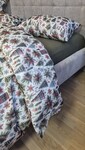 Комплект постільної білизни Ялинкихакі Turkish Flannel 5D білий з ялинками - фото 7