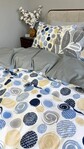 Комплект постельного белья Юлй Turkish Cotton, двусторонний, белый с яркими кругами - фото 10