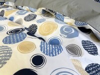Комплект постельного белья Юлй Turkish Cotton, двусторонний, белый с яркими кругами - фото 15
