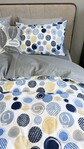 Комплект постельного белья Юлй Turkish Cotton, двусторонний, белый с яркими кругами - фото 4