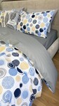 Комплект постельного белья Юлй Turkish Cotton, двусторонний, белый с яркими кругами - фото 5