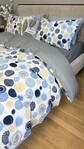 Комплект постельного белья Юлй Turkish Cotton, двусторонний, белый с яркими кругами - фото 8