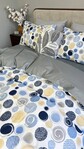 Комплект постельного белья Юлй Turkish Cotton, двусторонний, белый с яркими кругами - фото 9