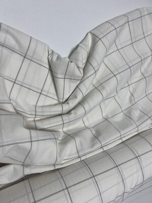 Комплект постельного белья White plaid, Вареный хлопок, ТМ Комфорт-текстиль