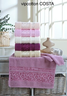 Махровые полотенца Cestepe ViP Cotton 70 x 140 (Коста)
