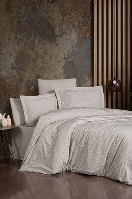 Комплект постельного белья Megan Beige, Евро, Сатин, ТМ First Choice