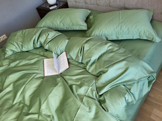 Комплект постільної білизни FRESH GREENS, Turkish satin
