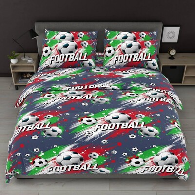 Комплект постельного белья Футбол, FOOTBALL, бязь, для мальчика, с мячами