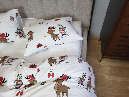 Комплект постельного белья Гостинцы/белый, Turkish flannel