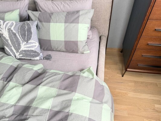 Комплект постільної білизни Варена бавовна Green KiltRock Gray, Washed Cotton