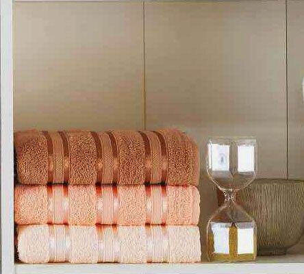 Gursan Cotton Stripe Mikro Delux 50x90 уп.3шт коричневий-персик