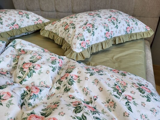 Комплект постільної білизни Каприз, cotton з рюшею