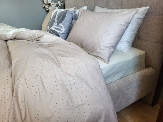 Комплект постільної білизни Горошки, Turkish Cotton, ТМ Комфорт-текстиль