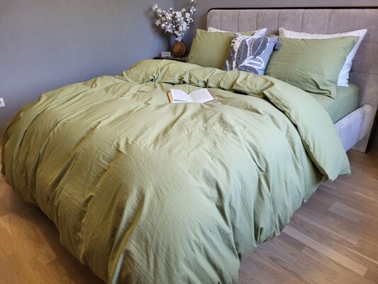 Комплект постельного белья Green, Вареный хлопок LUXURY, ТМ Комфорт-текстиль