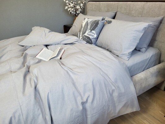 Комплект постельного белья Вареный хлопок, Ash Gray Washed Cotton W1221