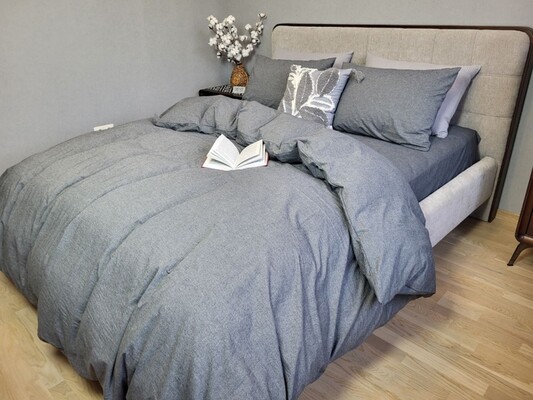 Комплект постільної білизни Варена бавовна, Graphite Washed Cotton W1141
