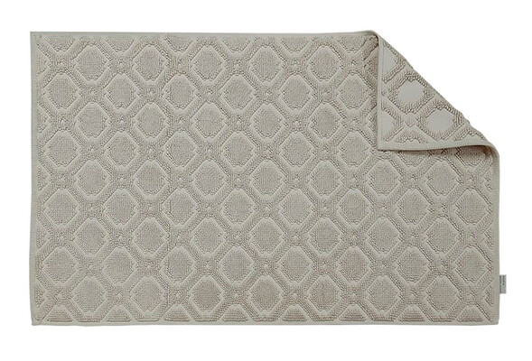Килимок для нiг Gursan Cotton 50x80 бавовняний поштучно Grid беж