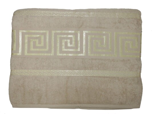 Простирадло махрова Parisa 400 євро 200 x 220 см, J-038 Caesar бежеве, ТМ Parisa Home