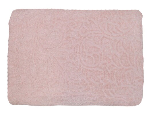 Простирадло махрове Parisa 400 євро 200 x 220 см., J-079 - N01 рожево-бежеве, ТМ Parisa Home Узбекистан