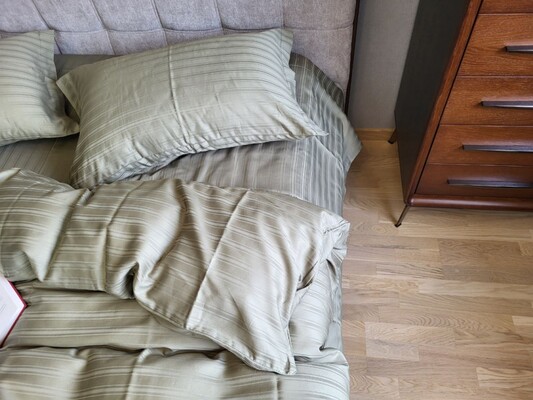 Комплект постільної білизни MULTI stripe RIPE OLIVE