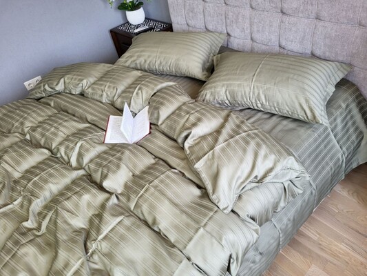 Комплект постільної білизни MULTI stripe RIPE OLIVE