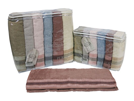 Набор банных махровых полотенец Sikel Purry Cotton Roby 70х140 см (6 шт.)  100 хлопок, 400 гм, Турция