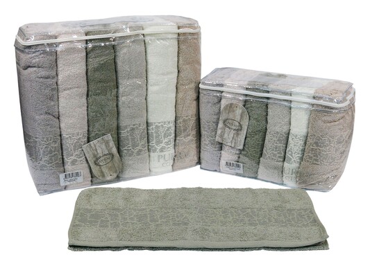 Набор махровых полотенец для лица Sikel Purry Cotton Zara 50х90 см (6 шт.)  100 хлопок, 400 гм, Турция